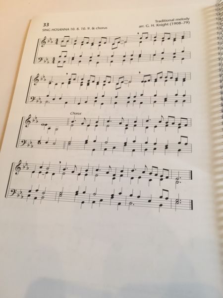 Gresham Books Junior Hymn Book Full Music edition showing music page