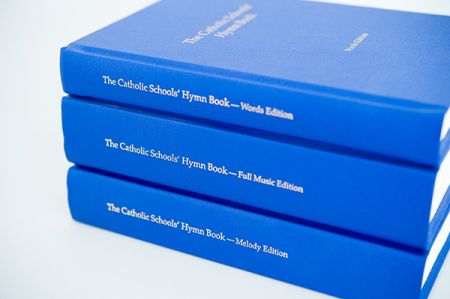 The Catholic Schools' Hymn Book spines - Words, Melody and Full Music