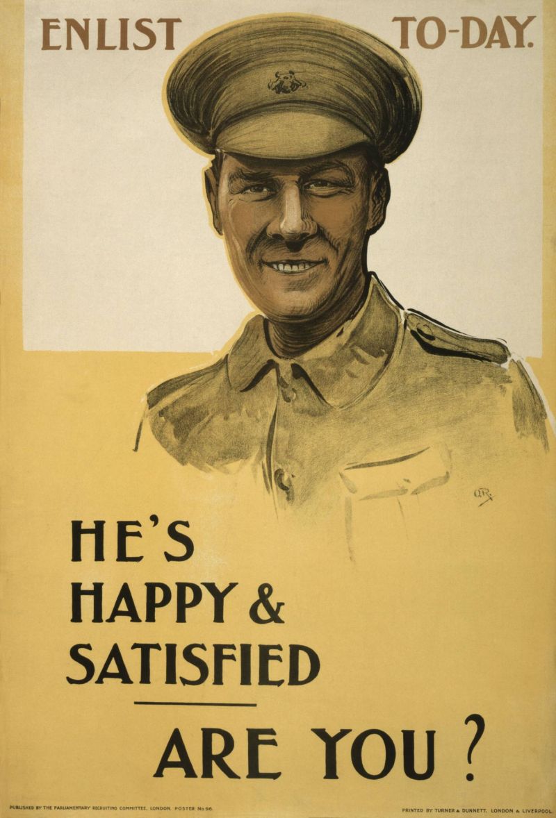 Never Again WW1 Recruitment Poster