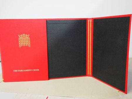 The Parliament Choir Folder inside showing cords