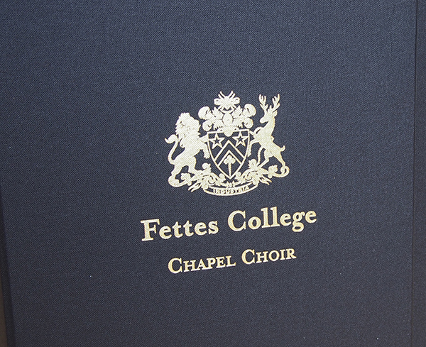 Fettes College Chapel Choir embossing