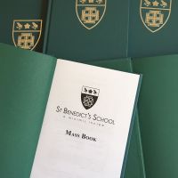 St Benedict's School Mass Book with cover and endpaper